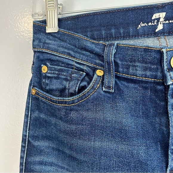 7 for All Mankind Skinny Blue Ankle Denim Jeans Size 25 - Picture 3 of 9